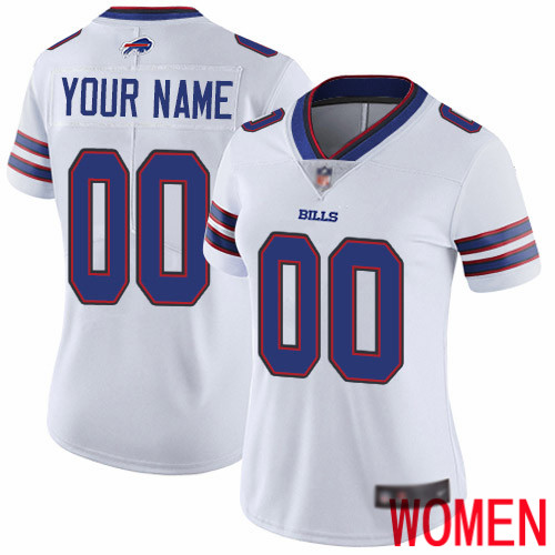 Women Buffalo Bills Customized White Vapor Untouchable Custom Limited Football Jersey